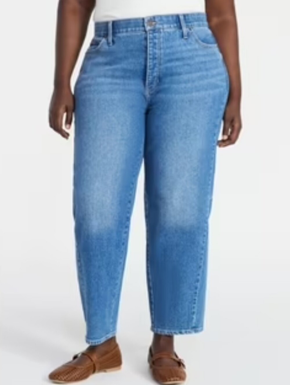 Terra & Sky Light Blue Cropped Straight Jeans Size 20W